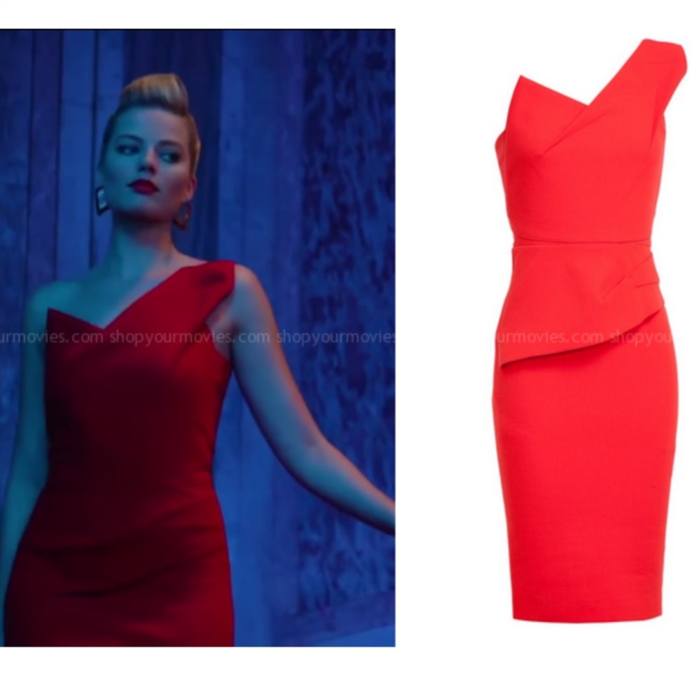 Elegant Red One-Shoulder Dress